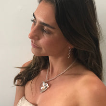 Load image into Gallery viewer, Heart of Glass Pendant Clear Quartz Sterling Silver