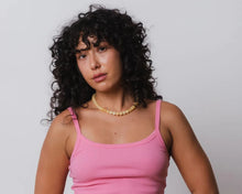 Load image into Gallery viewer, Yellow Jade Beaded Necklace Gold