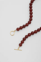 Load image into Gallery viewer, Red Jade Necklace Gold
