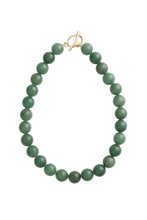 Load image into Gallery viewer, Aventurine Beaded Necklace Large Gold