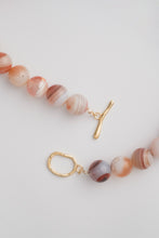 Load image into Gallery viewer, Sardonyx Beaded Necklace Gold Large