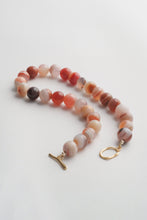 Load image into Gallery viewer, Sardonyx Beaded Necklace Gold Large