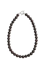 Load image into Gallery viewer, Garnet Beaded Necklace Silver
