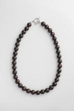 Load image into Gallery viewer, Garnet Beaded Necklace Silver