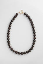 Load image into Gallery viewer, Garnet Beaded Necklace Gold