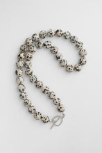 Load image into Gallery viewer, Dalmation Jasper Beaded Necklace Silver