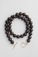 Load image into Gallery viewer, Garnet Beaded Necklace Gold