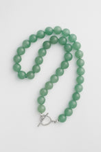 Load image into Gallery viewer, Aventurine Beaded Necklace Silver