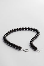 Load image into Gallery viewer, Garnet Beaded Necklace Silver