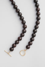 Load image into Gallery viewer, Garnet Beaded Necklace Gold