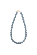 Load image into Gallery viewer, Necklace with blue beads on a white background