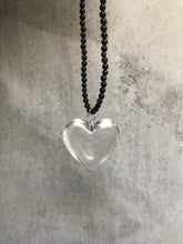 Load image into Gallery viewer, Heart of Glass Pendant Black Tourmaline Sterling Silver
