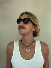 Load image into Gallery viewer, Heart of Glass Pendant Black Tourmaline Sterling Silver