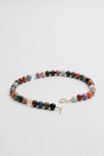 Load image into Gallery viewer, Multicoloured beaded necklace on a light grey background