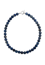 Load image into Gallery viewer, Lapis Lazuli Beaded Necklace Silver