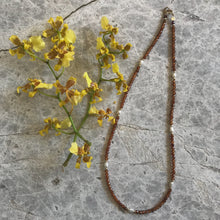 Load image into Gallery viewer, Ngaru Necklace Orange Garnet/Pearl 14k Gold Filled