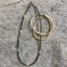 Load image into Gallery viewer, Ngaru Necklace Emerald/Pearl Sterling Silver