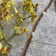 Load image into Gallery viewer, Ngaru Necklace Orange Garnet/Pearl 14k Gold Filled