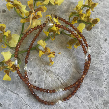 Load image into Gallery viewer, Ngaru Necklace Orange Garnet/Pearl 14k Gold Filled