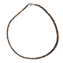 Load image into Gallery viewer, Rosalie Necklace Tigers Eye Sterling Silver
