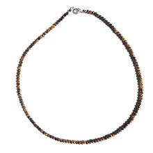 Load image into Gallery viewer, Rosalie Necklace Tigers Eye Sterling Silver