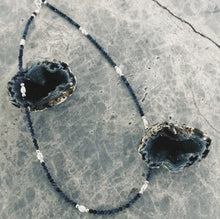 Load image into Gallery viewer, Ngaru Necklace Sapphire & Freshwater Pearl Silver