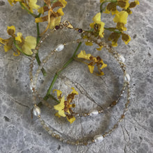 Load image into Gallery viewer, Ngaru Necklace Golden Rutilated Quartz/Pearl 14k Gold Filled