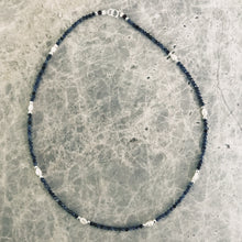 Load image into Gallery viewer, Ngaru Necklace Sapphire & Freshwater Pearl Silver