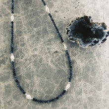 Load image into Gallery viewer, Ngaru Necklace Sapphire & Freshwater Pearl Silver