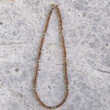 Load image into Gallery viewer, Yuri Necklace Orange Garnet/Silver Leaf Jasper 14k Gold Filled