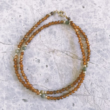 Load image into Gallery viewer, Yuri Necklace Orange Garnet/Silver Leaf Jasper 14k Gold Filled