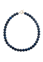 Load image into Gallery viewer, Lapis Lazuli Beaded Necklace Gold
