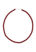 Load image into Gallery viewer, Carnelian 6mm Necklace Sterling Silver
