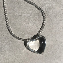 Load image into Gallery viewer, Heart of Glass Pendant Clear Quartz Sterling Silver
