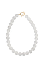 Load image into Gallery viewer, Clear Quartz Beaded Necklace Large Gold
