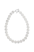 Load image into Gallery viewer, Clear Quartz Beaded Necklace Large Silver
