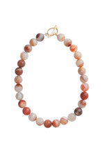 Load image into Gallery viewer, Sardonyx Beaded Necklace Gold Large
