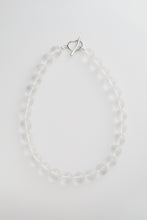 Load image into Gallery viewer, Clear Quartz Beaded Necklace Large Silver
