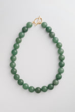 Load image into Gallery viewer, Aventurine Beaded Necklace Large Gold
