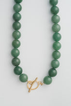 Load image into Gallery viewer, Aventurine Beaded Necklace Large Gold
