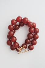 Load image into Gallery viewer, Carnelian Beaded Necklace Gold Large
