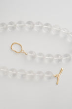 Load image into Gallery viewer, Clear Quartz Beaded Necklace Large Gold
