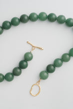 Load image into Gallery viewer, Aventurine Beaded Necklace Large Gold
