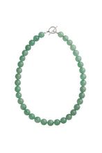 Load image into Gallery viewer, Aventurine Beaded Necklace Silver
