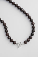 Load image into Gallery viewer, Garnet Beaded Necklace Silver
