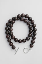 Load image into Gallery viewer, Garnet Beaded Necklace Silver
