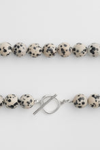 Load image into Gallery viewer, Dalmation Jasper Beaded Necklace Silver
