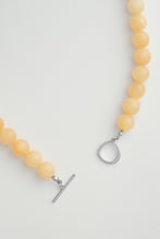 Load image into Gallery viewer, Yellow Jade Beaded Necklace Silver
