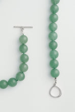Load image into Gallery viewer, Aventurine Beaded Necklace Silver
