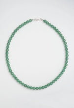 Load image into Gallery viewer, Aventurine 6mm Necklace Sterling Silver
